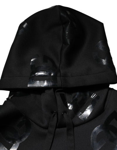 Sweat à capuche noir à logo DG Dolce &amp; Gabbana imprimé métallisé