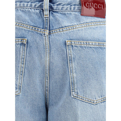 Gucci Light Blue Cotton Jeans Denim