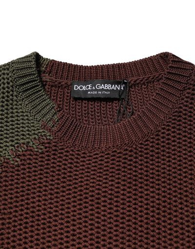 Pull-over Dolce &amp; Gabbana en coton multicolore abstrait pour homme