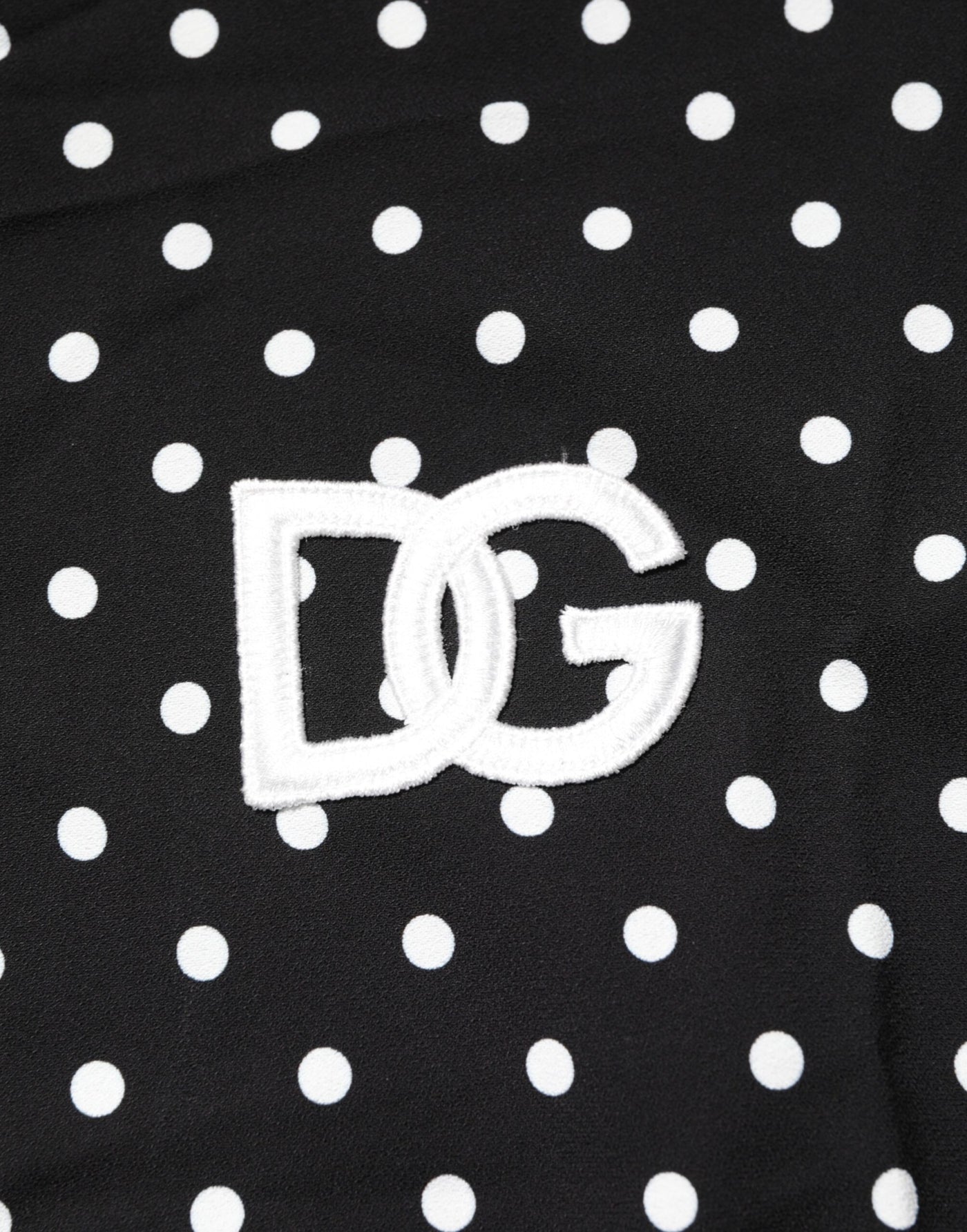 Polo à manches courtes et col à pois noirs Dolce &amp; Gabbana