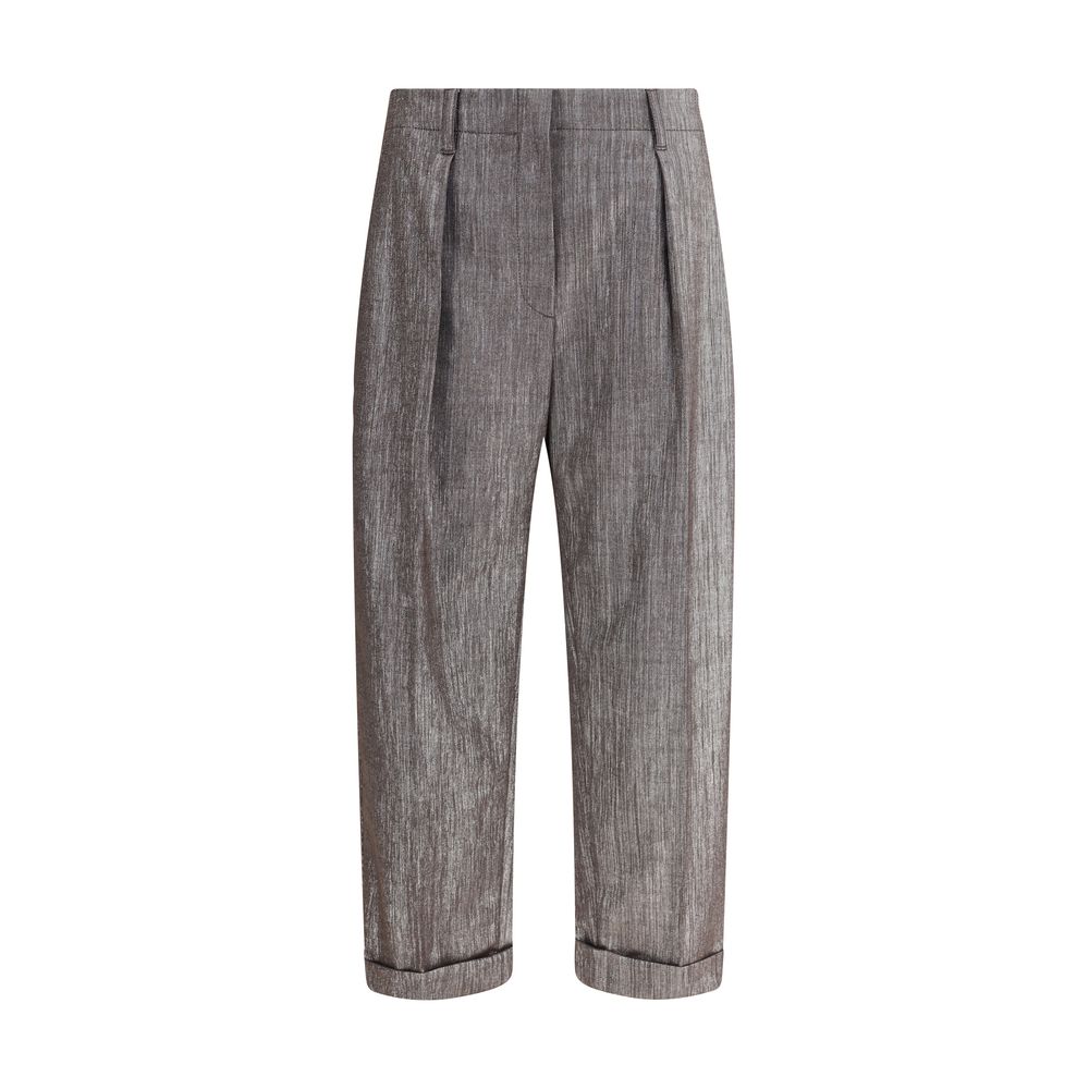 Brunello Cucinelli broek met lurexeffect