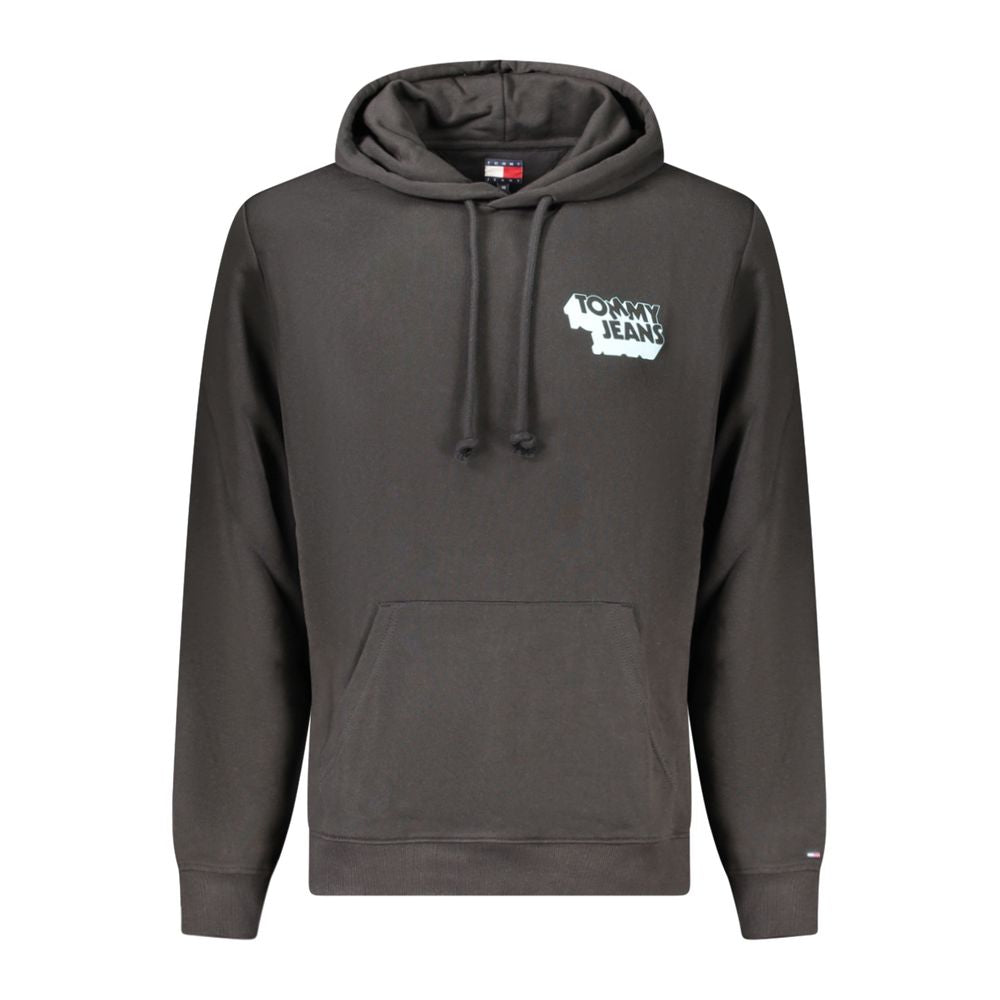 Sweat à capuche noir en coton Tommy Hilfiger pour homme