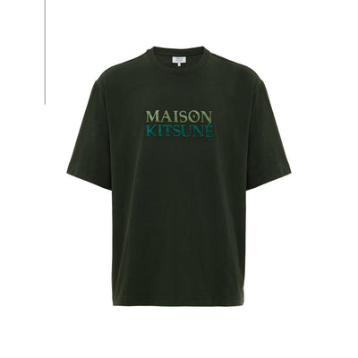 Maison Kitsuné Green Cotton T-Shirt