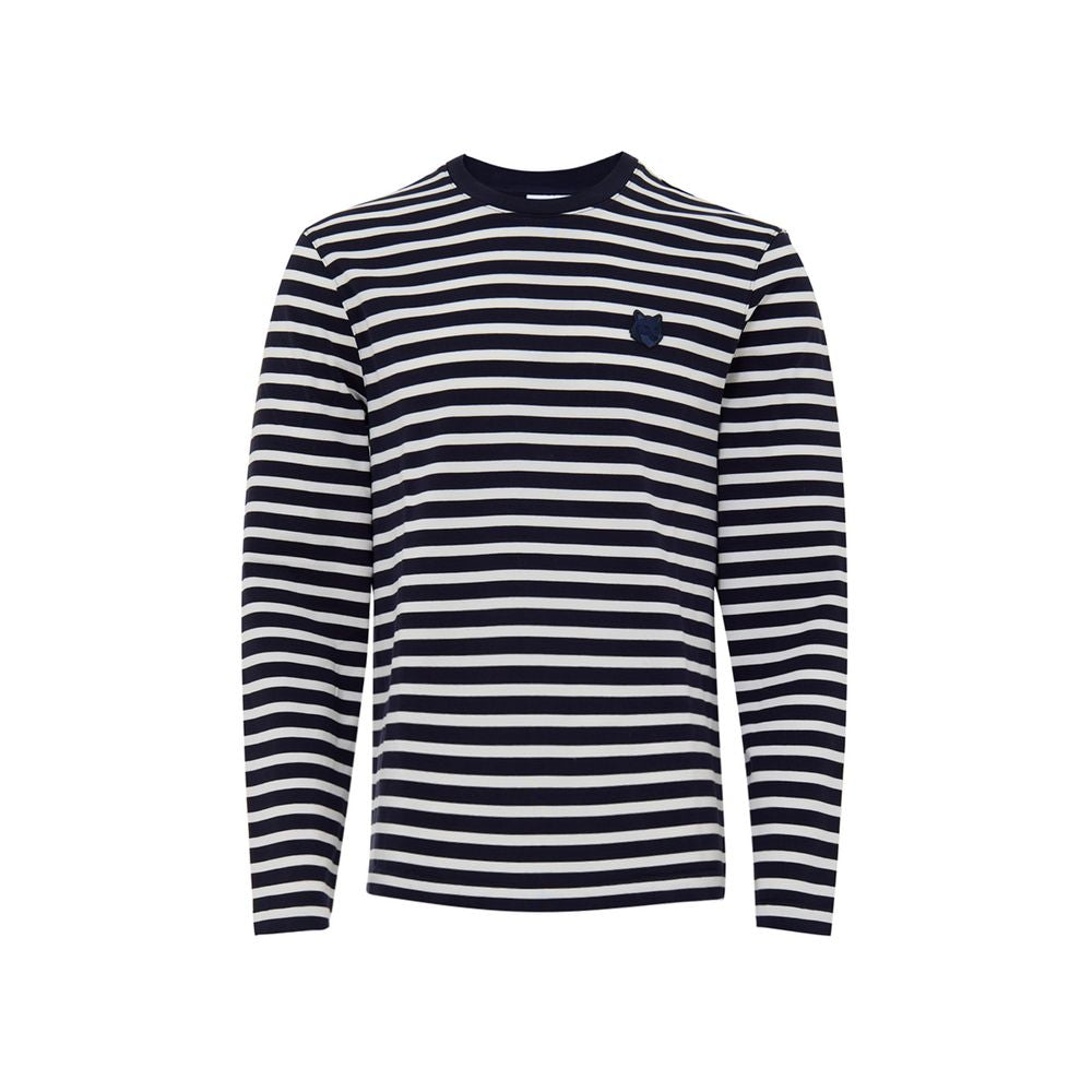 Maison Kitsuné Chemise à manches longues en coton bleu
