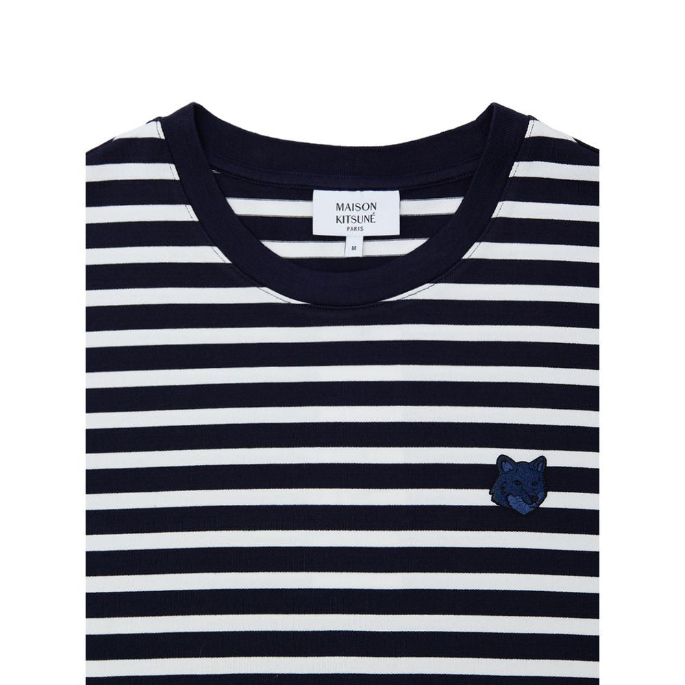 Maison Kitsuné Chemise à manches longues en coton bleu