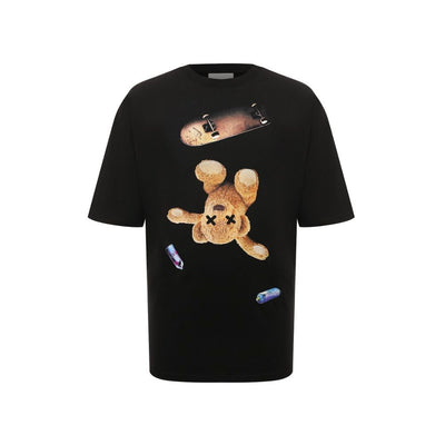 T-shirt en coton noir Diego Venturino