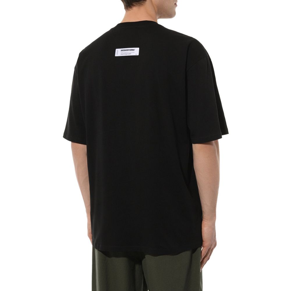 T-shirt en coton noir Diego Venturino