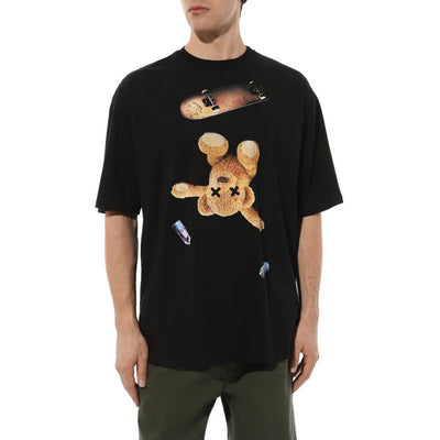 T-shirt en coton noir Diego Venturino