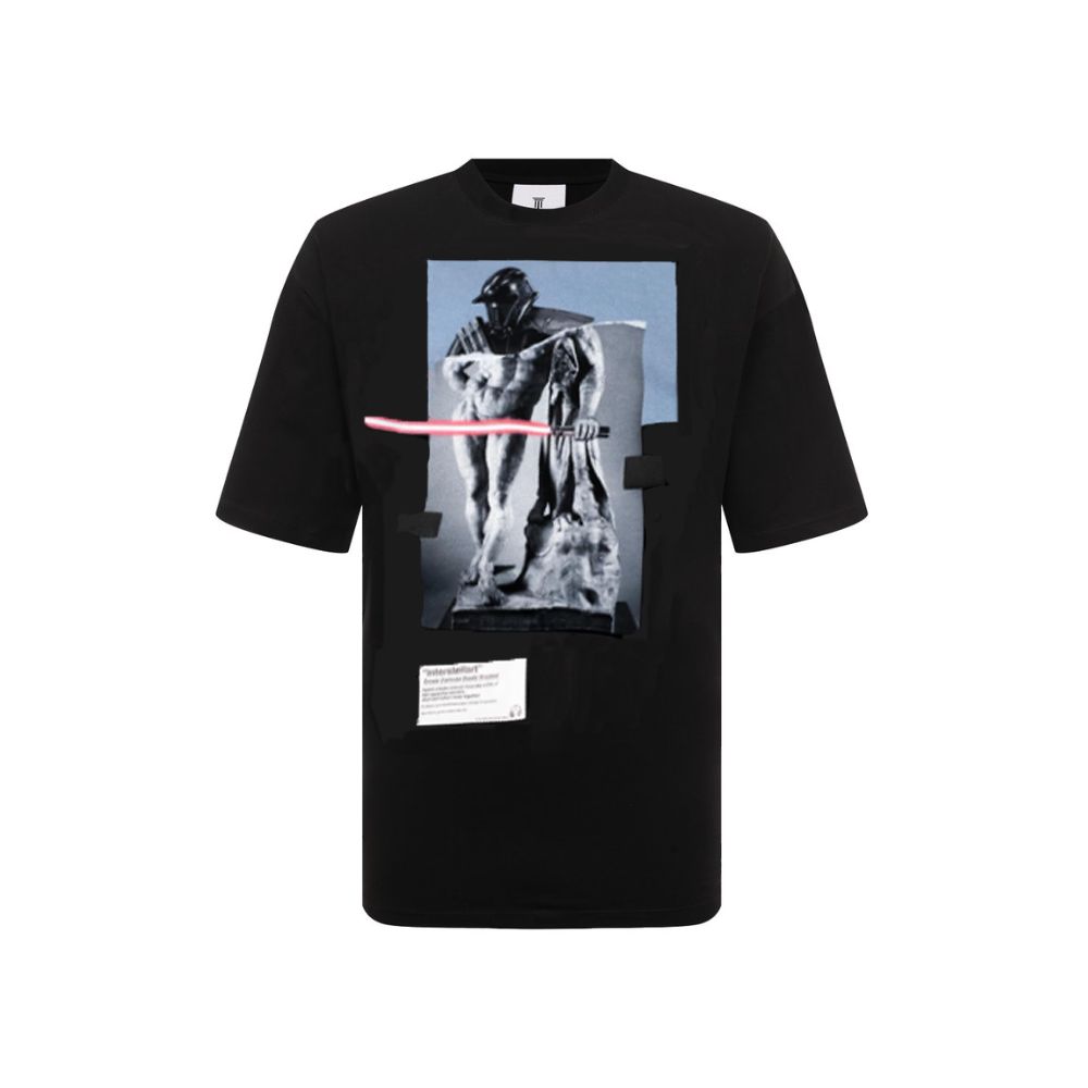 T-shirt en coton noir Diego Venturino