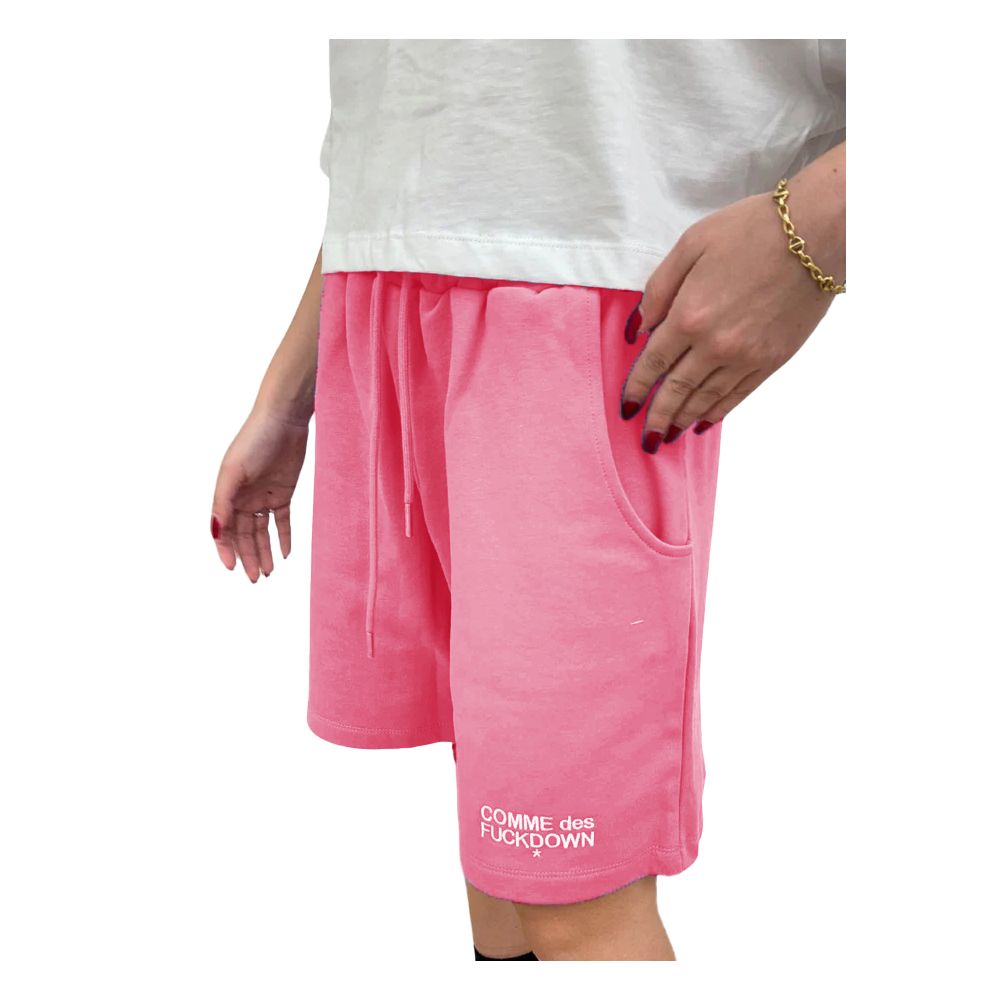 Short en coton fuchsia Comme des Garçons Fuckdown