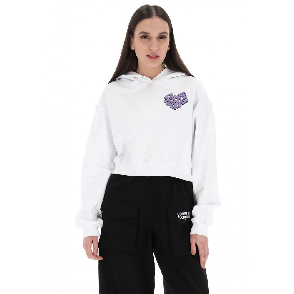 Comme Des Fuckdown wit katoenen dames sweatshirt