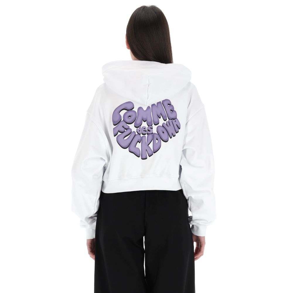 Comme Des Fuckdown wit katoenen dames sweatshirt