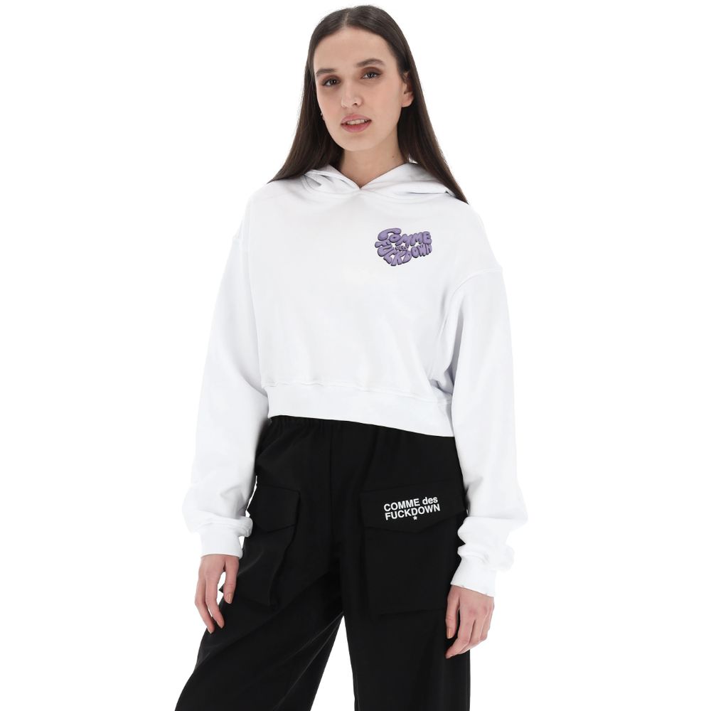 Comme Des Fuckdown wit katoenen dames sweatshirt