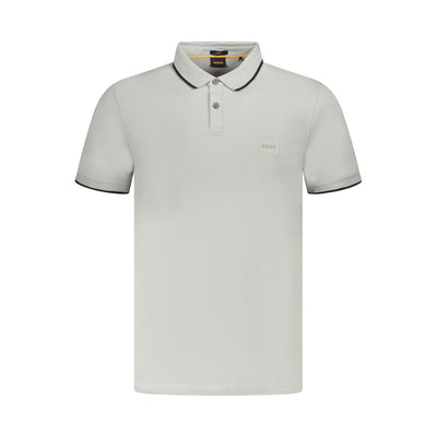 Polo en coton gris Hugo Boss