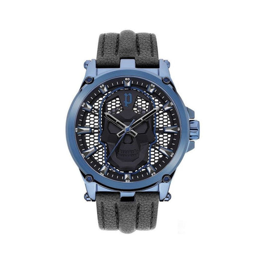 Police Black Leather Watch