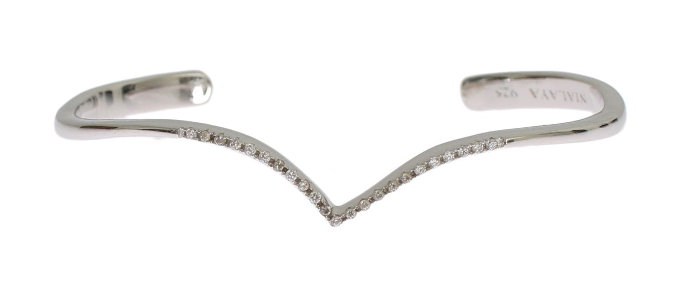 Nialaya Skyfall CZ 925 Zilveren Bangle Armband