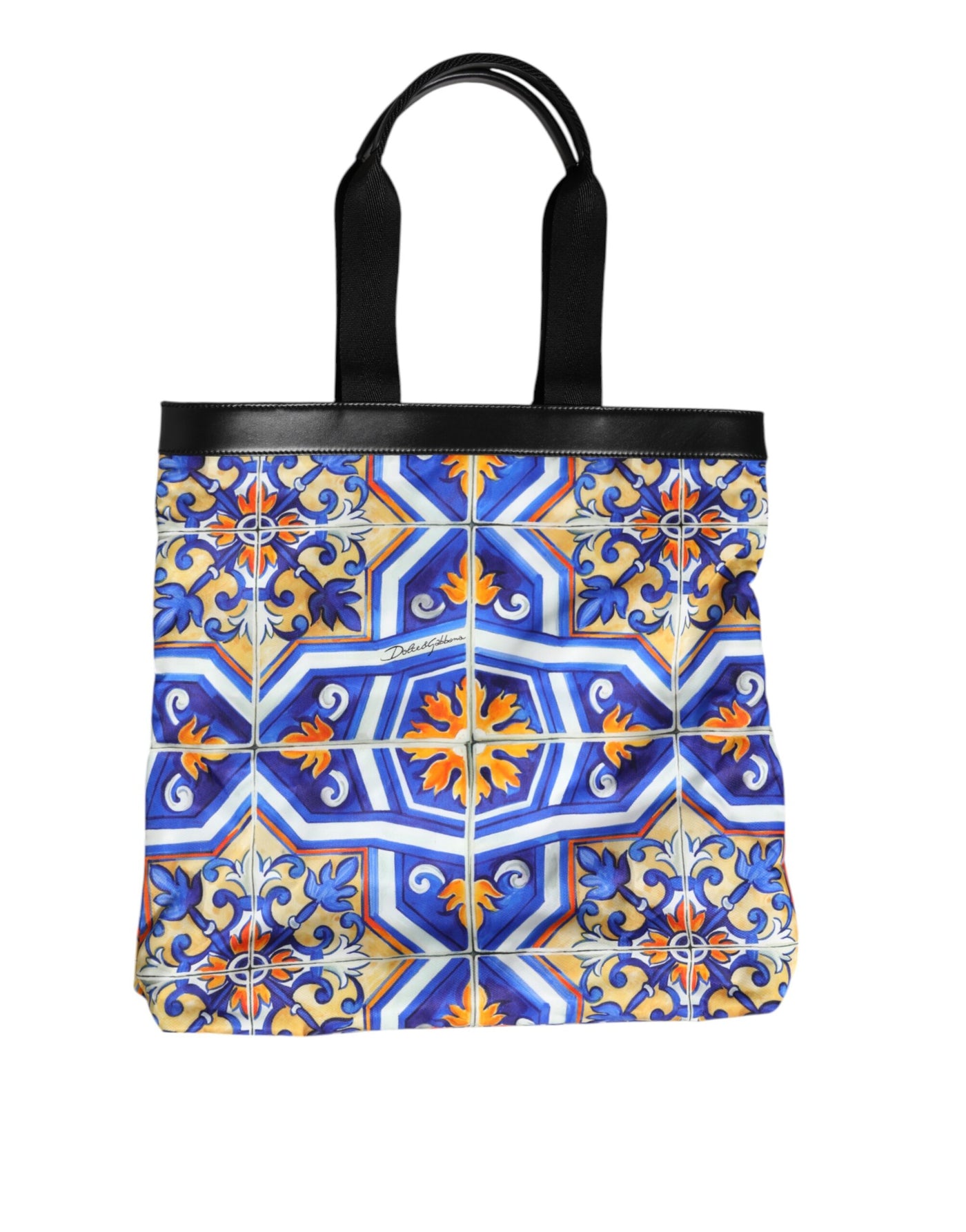 Dolce &amp; Gabbana Sac à bandoulière fourre-tout multicolore à imprimé Maiolica