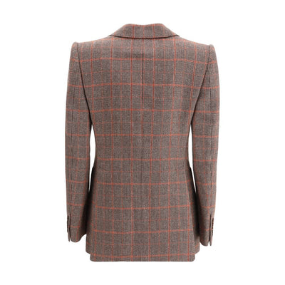 Blazer à carreaux en laine Chloé