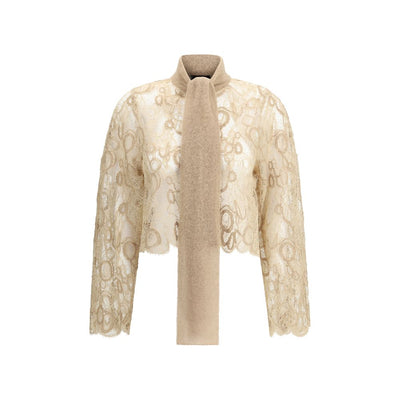 Fabiana Filippi Kanten cropped shirt