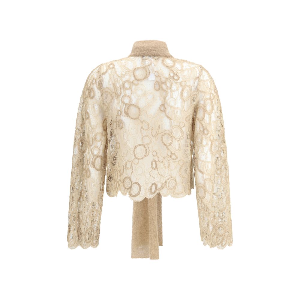 Fabiana Filippi Kanten cropped shirt