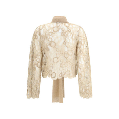 Fabiana Filippi Kanten cropped shirt