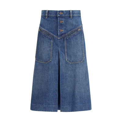 Chloé Denim midi-rok