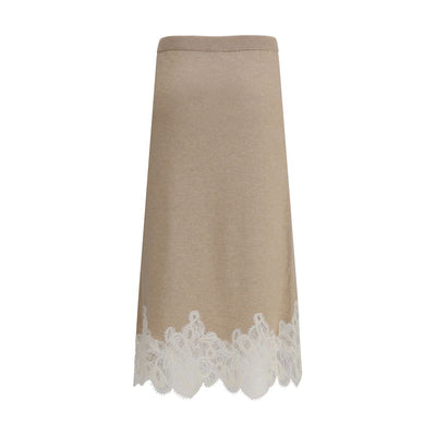 Fabiana Filippi Wool and lace Midi Skirt