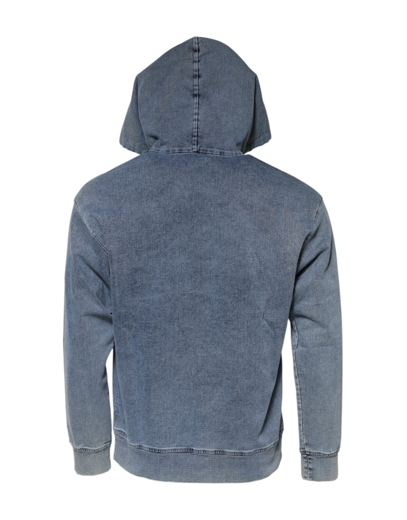 Sweat-shirt à capuche en coton mélangé bleu Dolce &amp; Gabbana