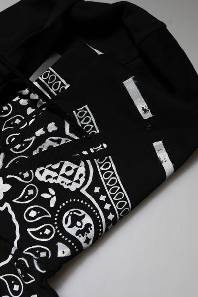 Sweat-shirt à capuche bandana noir Dolce &amp; Gabbana pour homme
