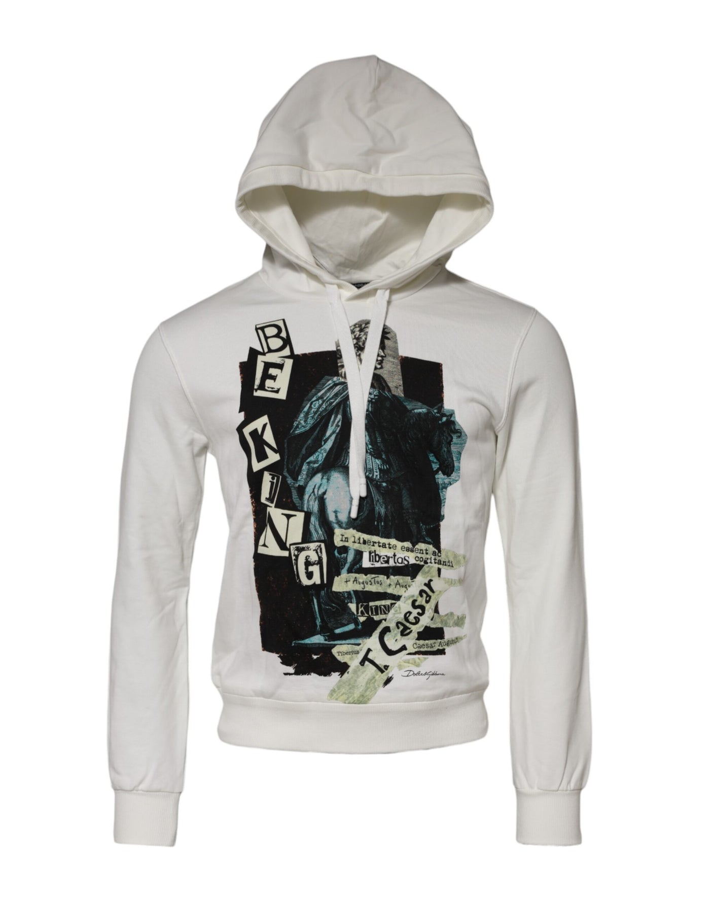 Sweat-shirt à capuche Dolce &amp; Gabbana blanc King Caesar