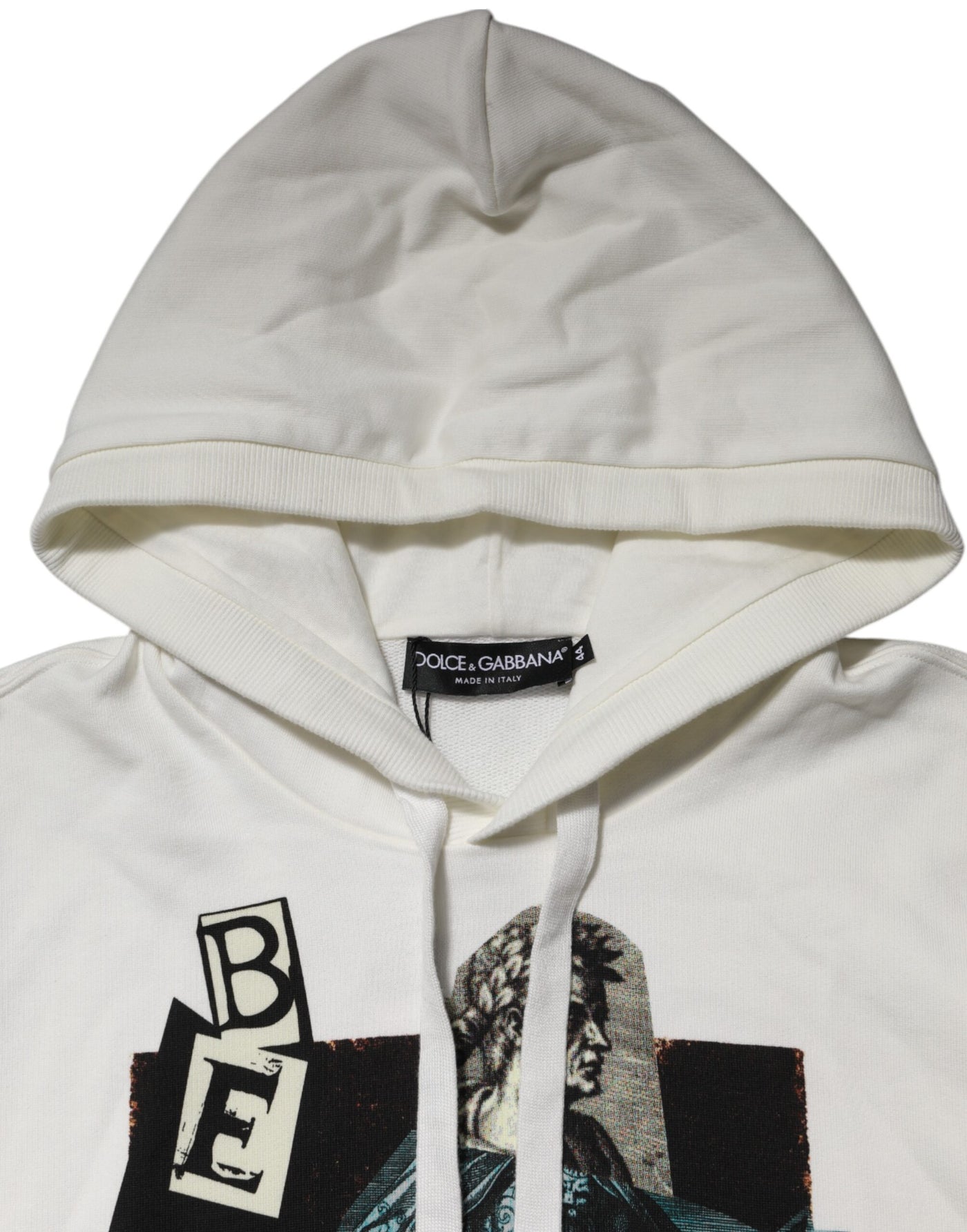 Sweat-shirt à capuche Dolce &amp; Gabbana blanc King Caesar