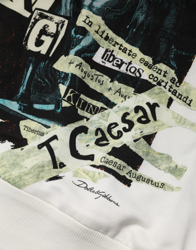 Sweat-shirt à capuche Dolce &amp; Gabbana blanc King Caesar