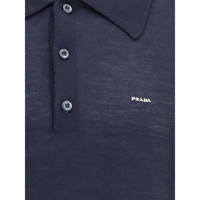 Pull polo en laine Prada
