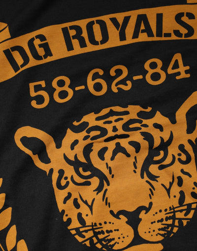 T-shirt ras du cou en coton noir Dolce &amp; Gabbana DG Royals