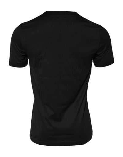 T-shirt ras du cou en coton noir Sacré-Cœur Dolce &amp; Gabbana