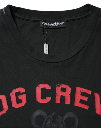 T-shirt ras du cou en coton noir Dolce &amp; Gabbana DG Crew Devotion
