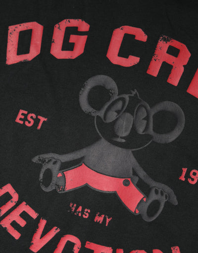 T-shirt ras du cou en coton noir Dolce &amp; Gabbana DG Crew Devotion