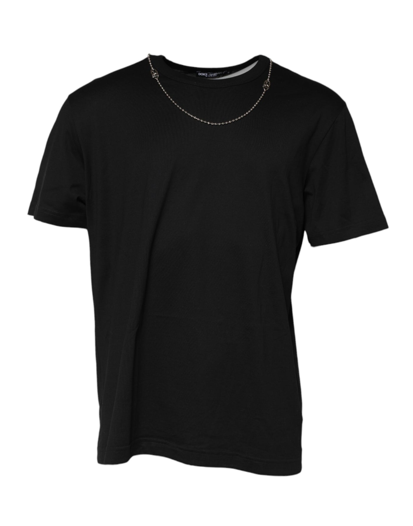 T-shirt ras du cou en coton noir Dolce &amp; Gabbana