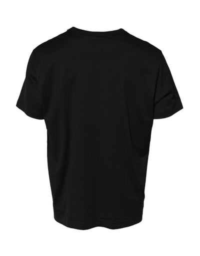 T-shirt ras du cou en coton noir Dolce &amp; Gabbana