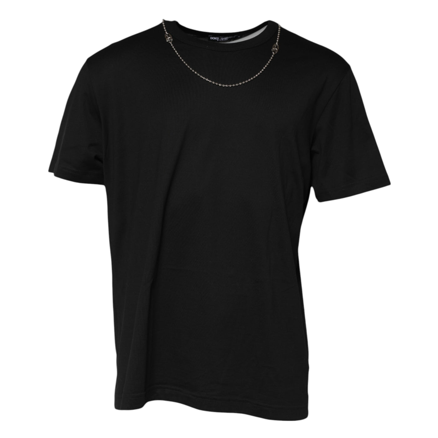 T-shirt ras du cou en coton noir Dolce &amp; Gabbana