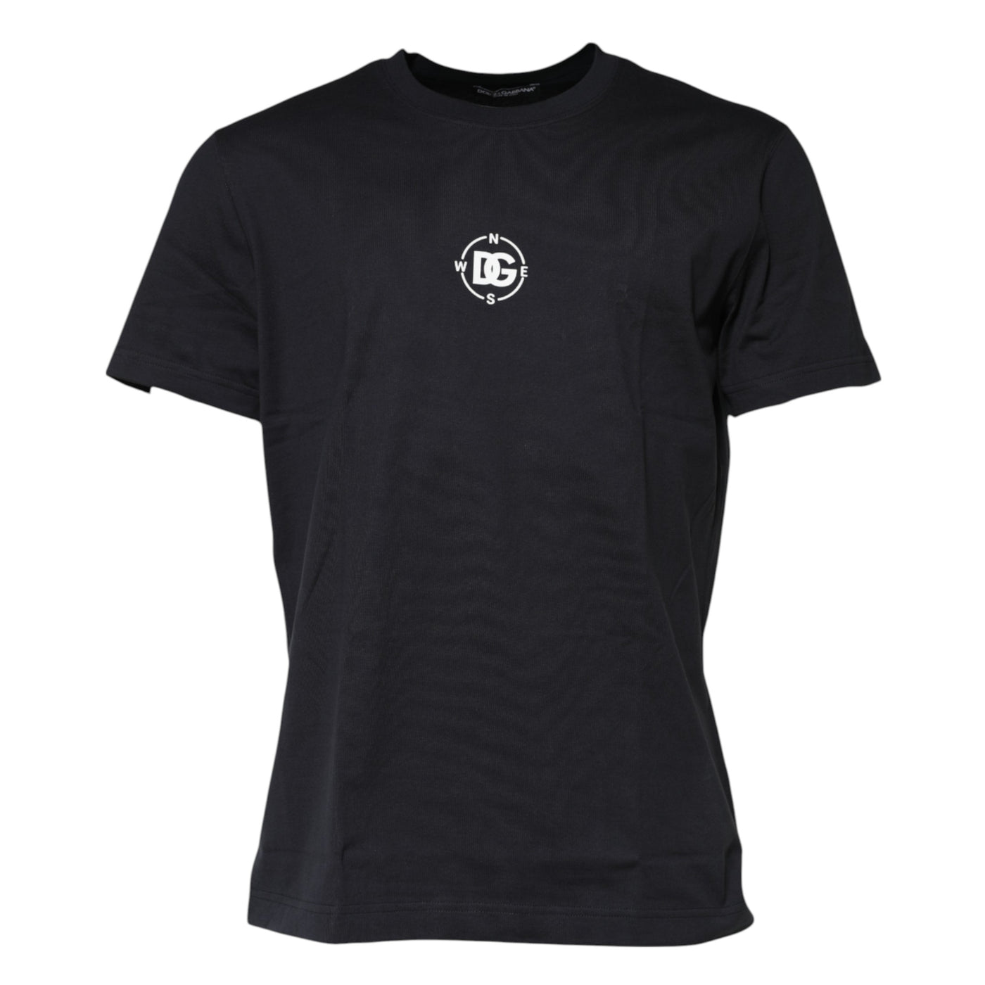 T-shirt ras du cou en coton noir Dolce &amp; Gabbana avec imprimé boussole DG