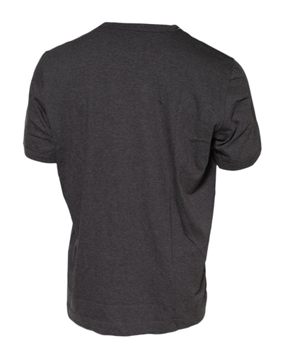 T-shirt ras du cou à manches courtes gris foncé Dolce &amp; Gabbana