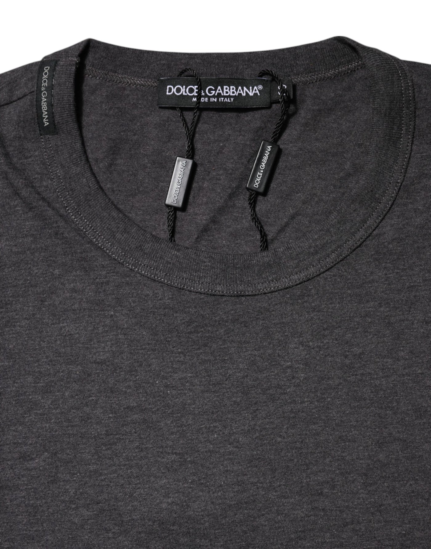 T-shirt ras du cou à manches courtes gris foncé Dolce &amp; Gabbana