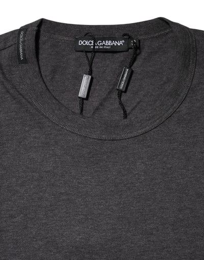 T-shirt ras du cou à manches courtes gris foncé Dolce &amp; Gabbana