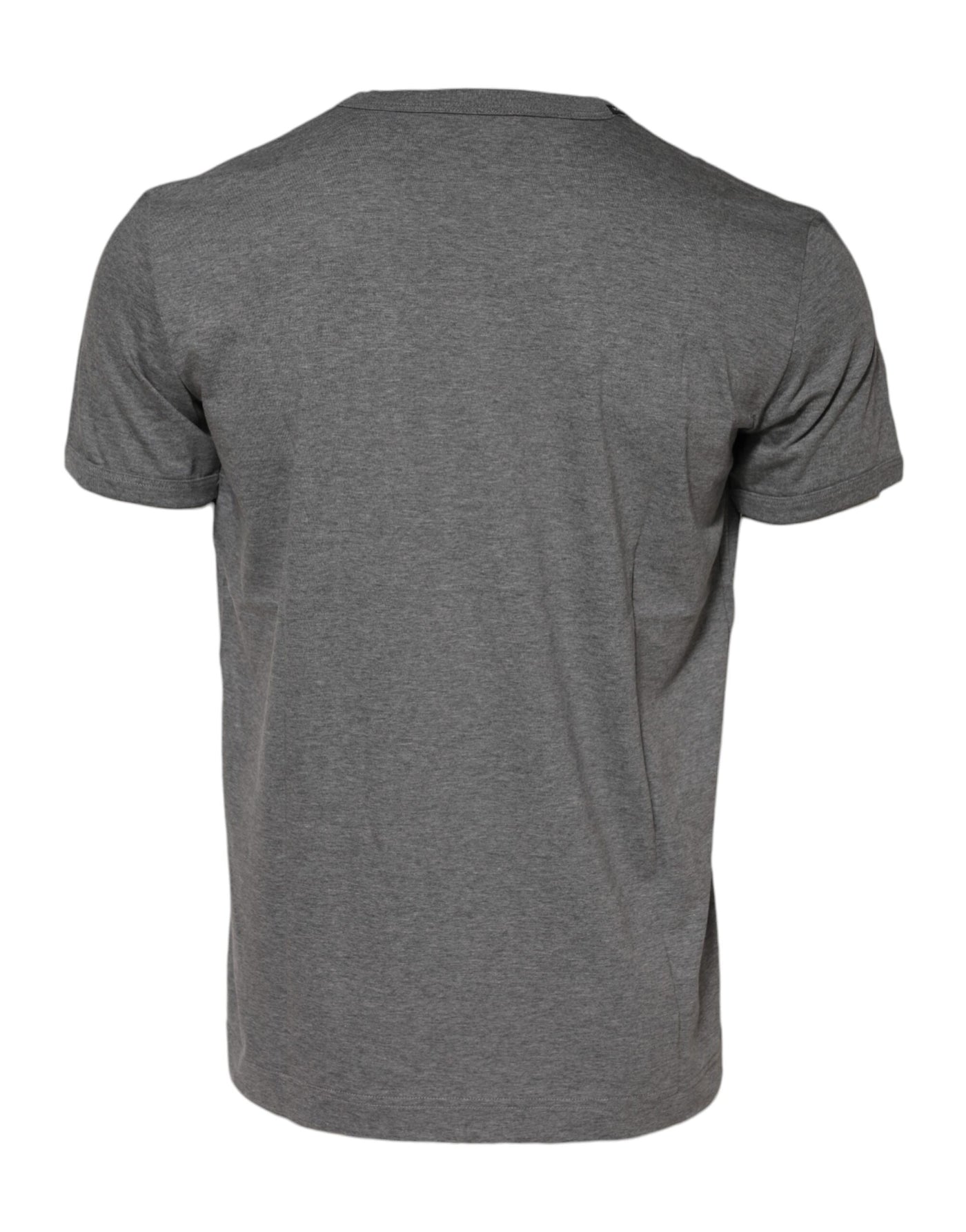 T-shirt ras du cou à manches courtes en coton gris Dolce &amp; Gabbana