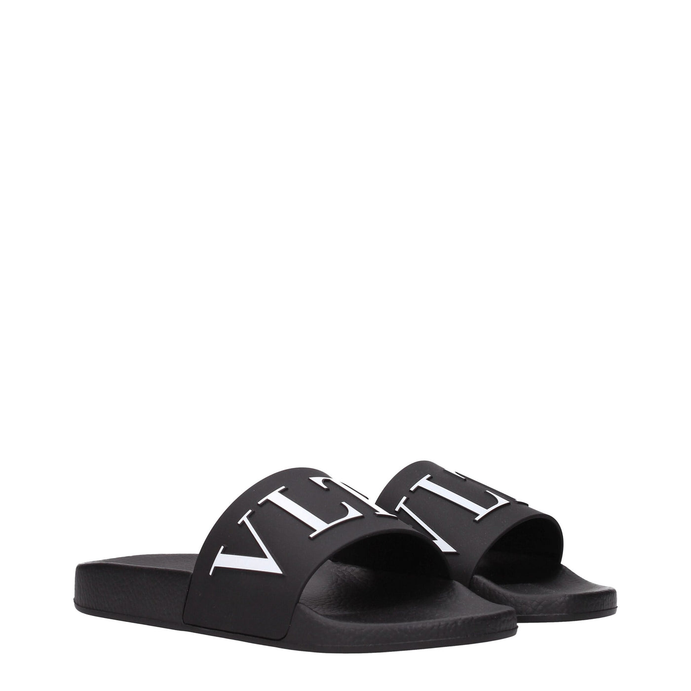 Sandales chaussons en coton noir Valentino Garavani