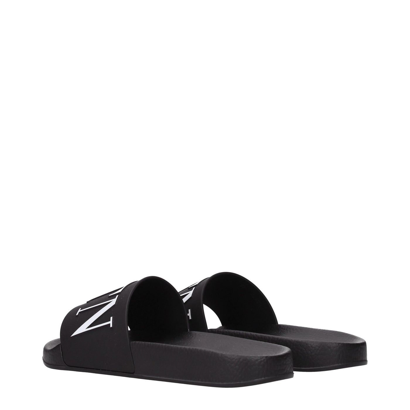 Sandales chaussons en coton noir Valentino Garavani