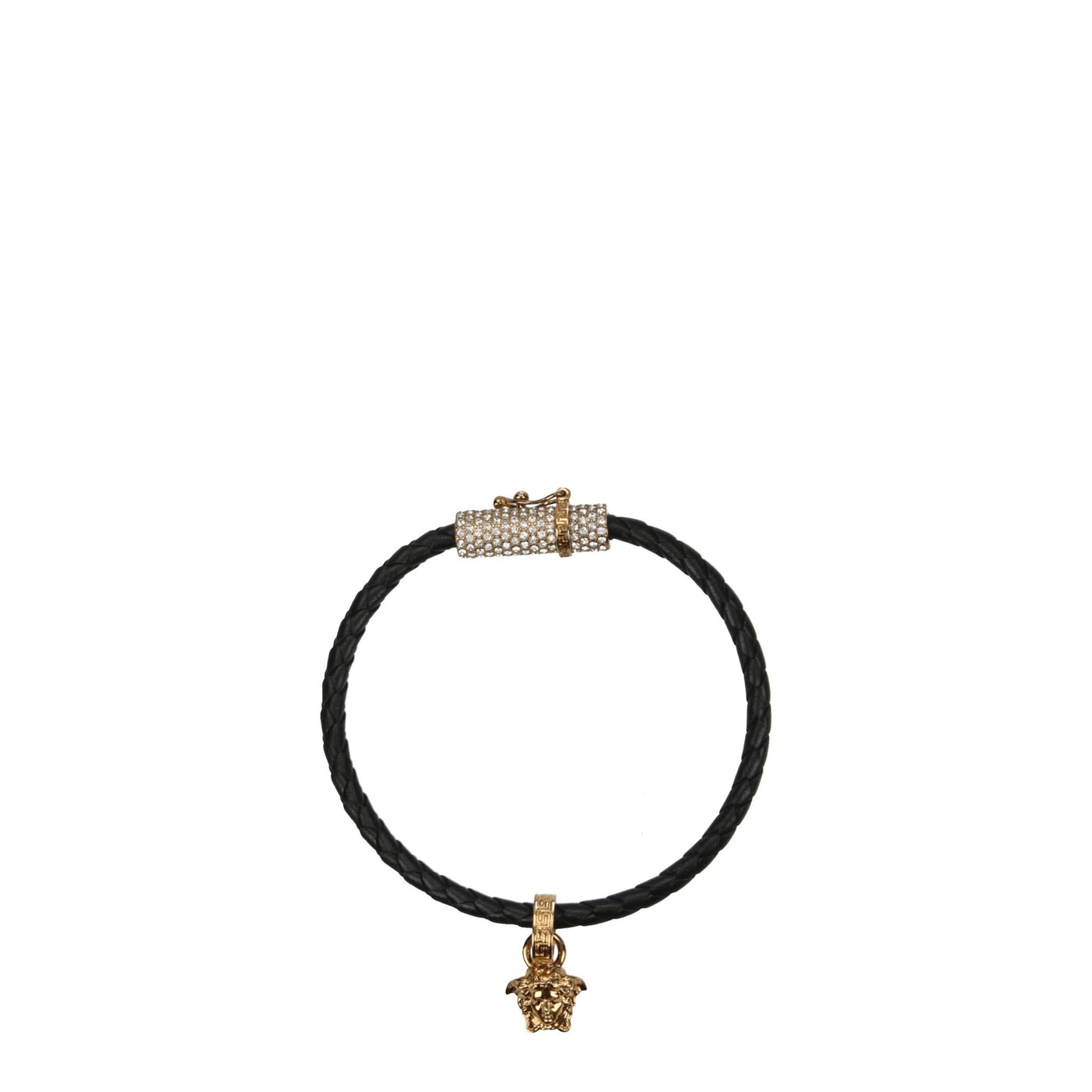 Versace Black Leather Bracelets