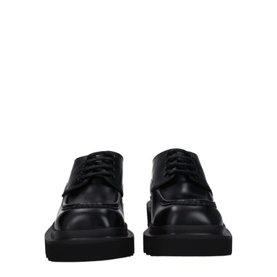 Dolce &amp; Gabbana Zwarte Leren Oxfords en Derbies