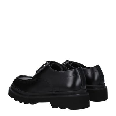 Dolce &amp; Gabbana Zwarte Leren Oxfords en Derbies